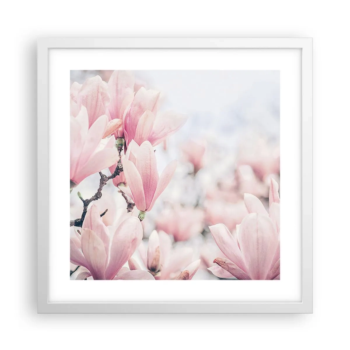 Pôster em moldura branca - O ideal da subtileza - 40x40 cm