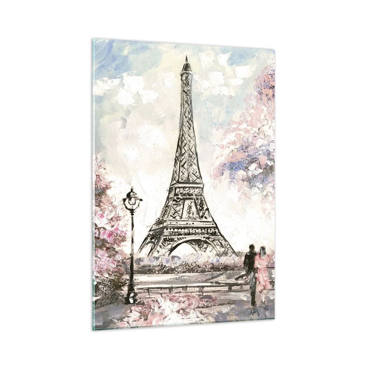 Quadro em vidro - Caminhada de abril por Paris - 50x70 cm