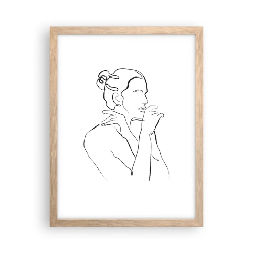 Pôster com moldura de carvalho claro - Nu: um mistério sensual - 30x40 cm