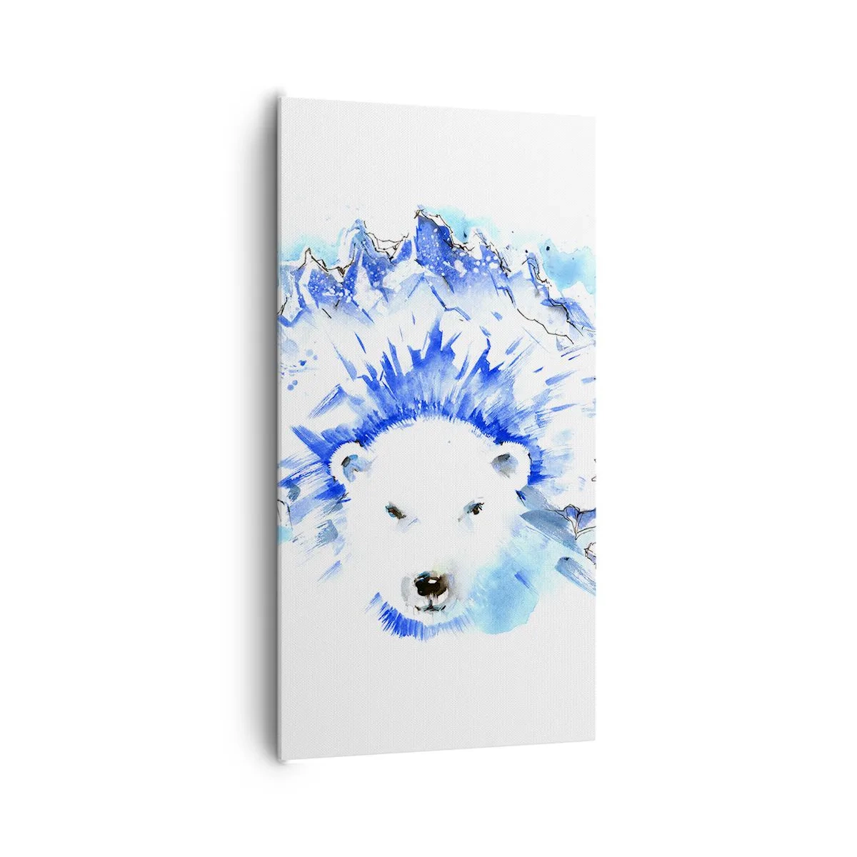 Quadro em tela - O Rei do Ártico em uma coroa de gelo - 65x120 cm