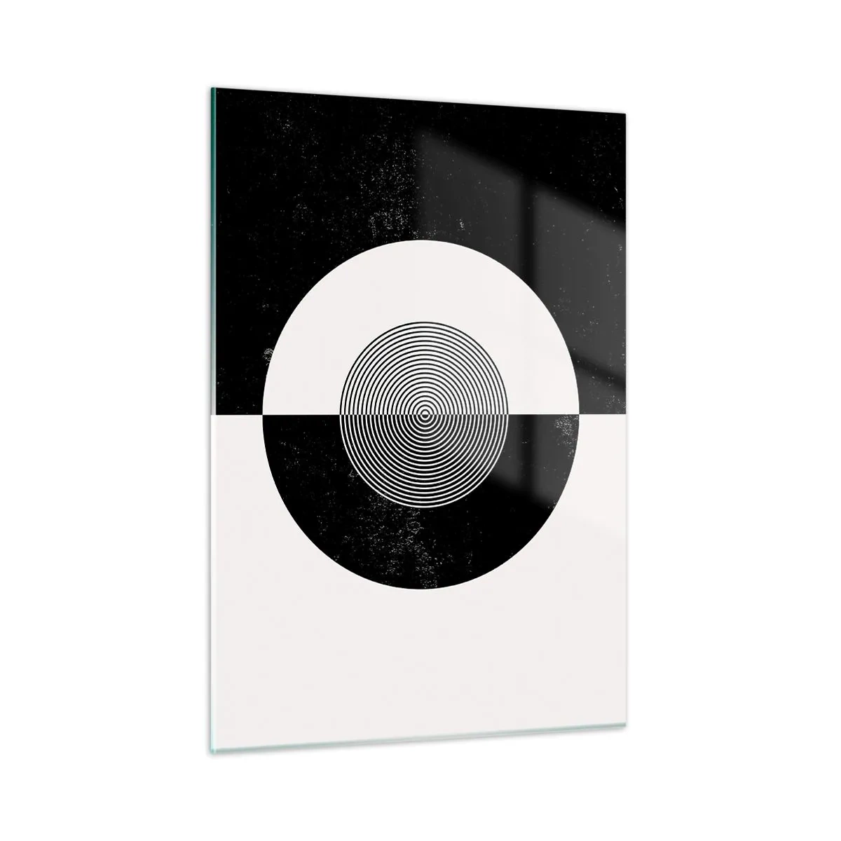 Quadro em vidro - Harmonia a preto e branco - 50x70 cm