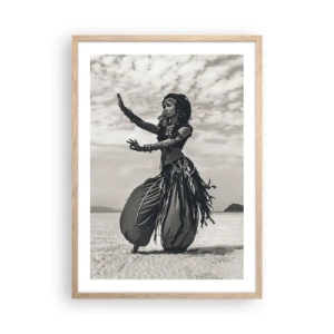 Pôster com moldura de carvalho claro - Dança das Ilhas do Sul - 50x70 cm