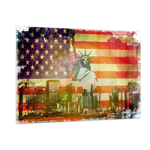 Quadro em vidro - Viva a América! - 120x80 cm