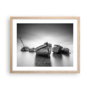 Pôster com moldura de carvalho claro - Apenas lembranças... - 50x40 cm