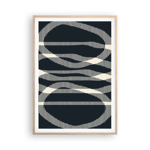 Pôster com moldura de carvalho claro - Uma tentativa de quebrar a escuridão - 70x100 cm
