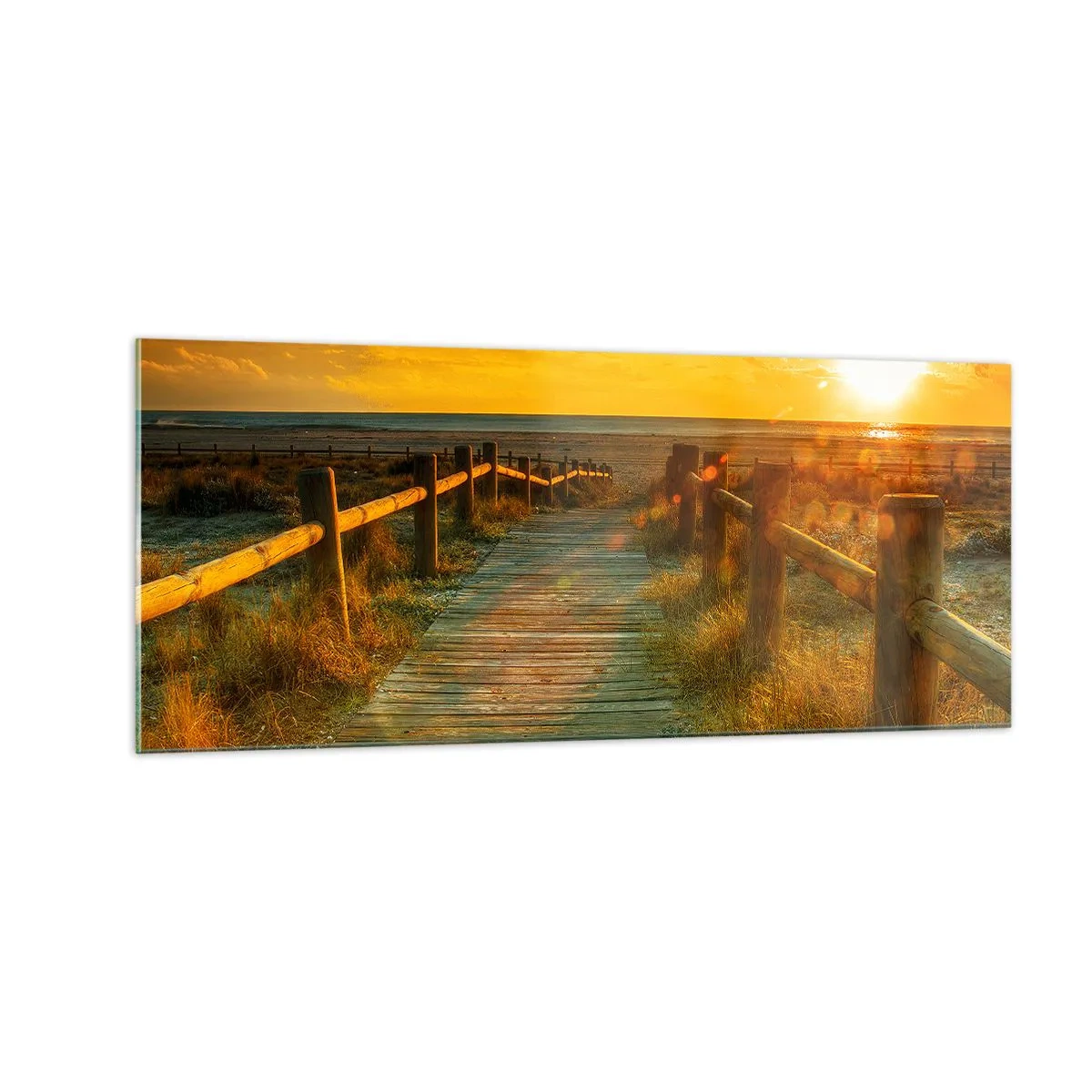 Quadro em vidro - Banhado em ouro antigo - 100x40 cm