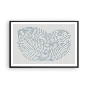 Pôster com moldura preta - Deixe cair o sorriso - 91x61 cm