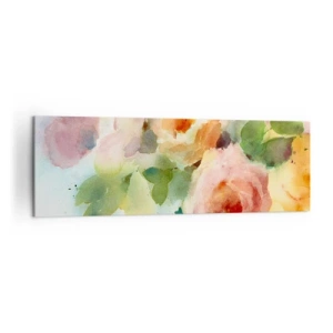 Quadro em tela - Delicado como uma aquarela - 160x50 cm