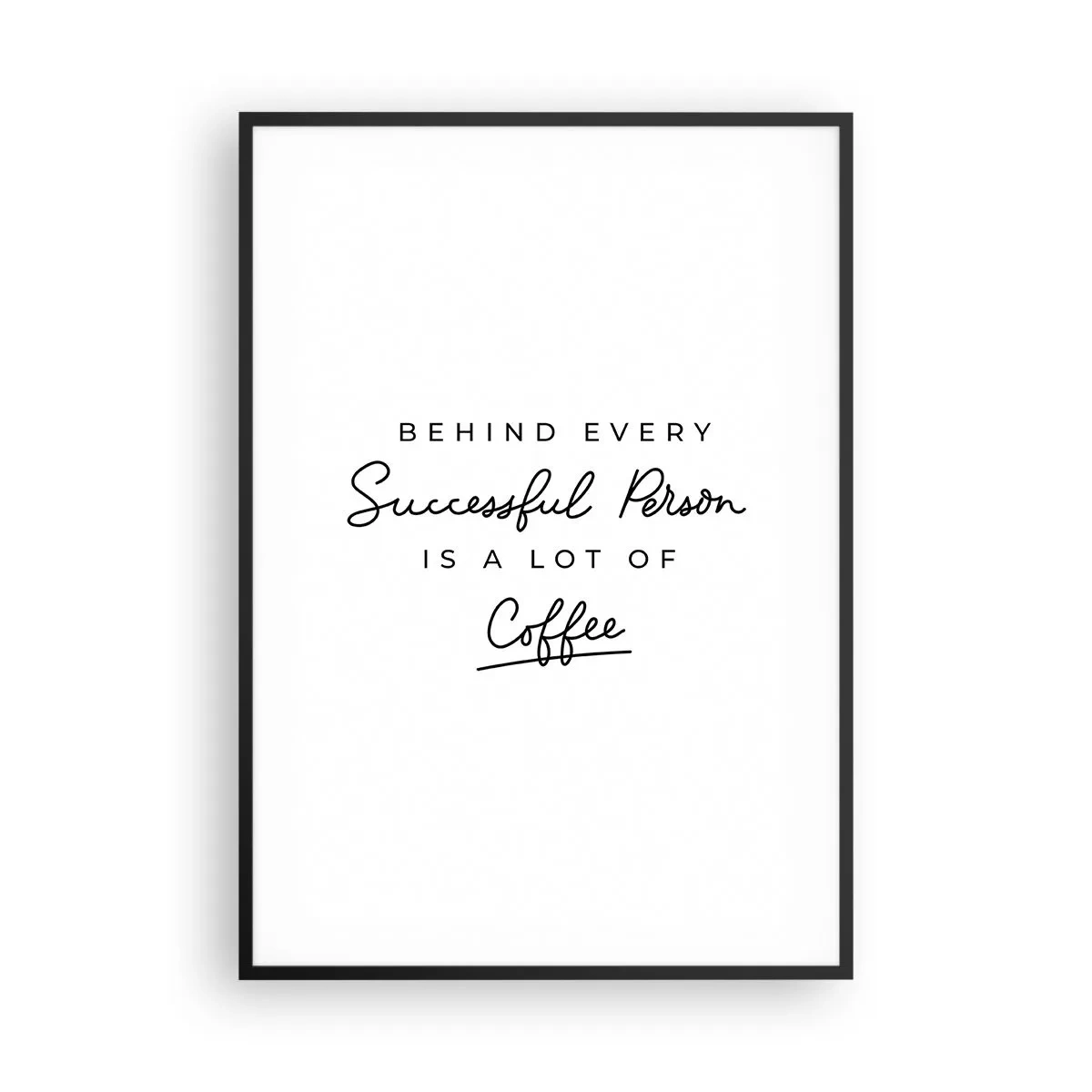 Pôster com moldura preta - O segredo do sucesso - 70x100 cm