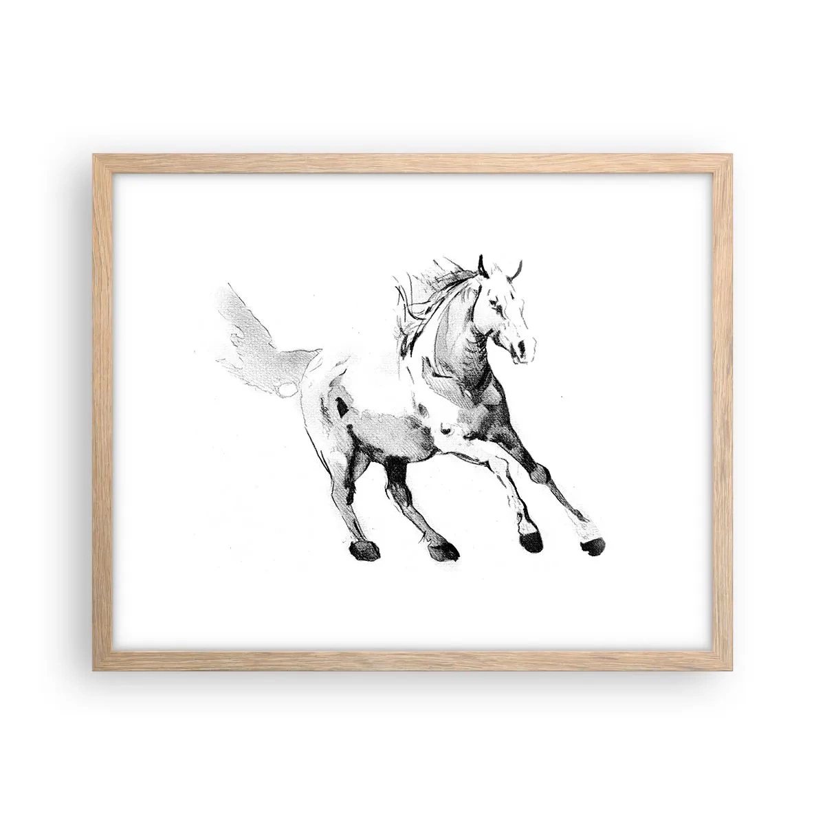 Pôster com moldura de carvalho claro - Alma Indomável - 50x40 cm