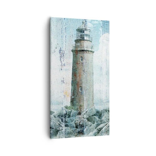 Quadro em tela - Em madeira velha - 55x100 cm