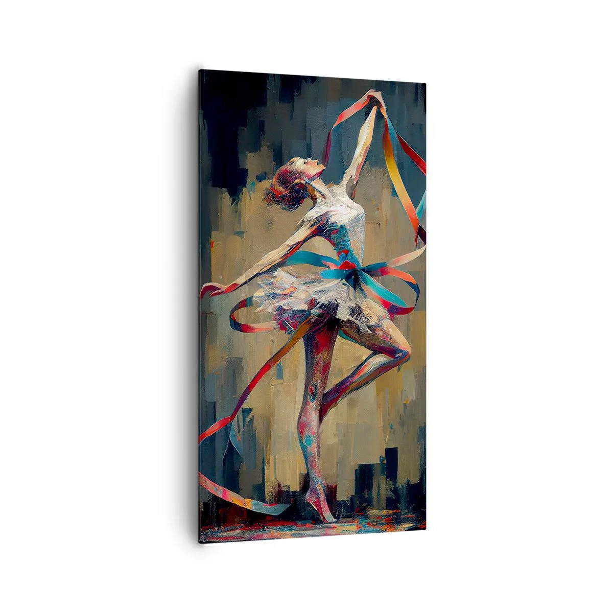 Quadro em tela - Dança da fita - 65x120 cm