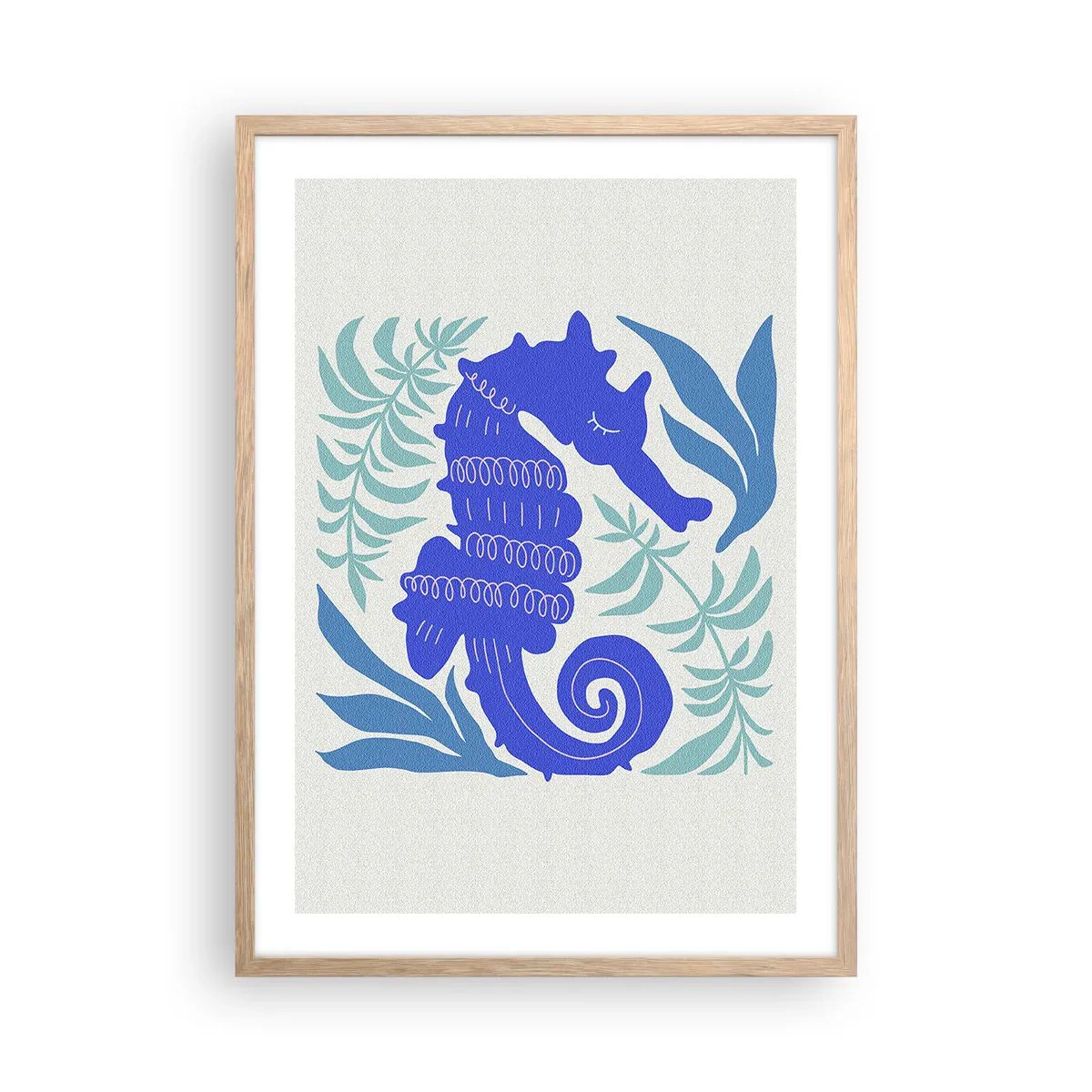 Pôster com moldura de carvalho claro - Em um prado subaquático - 50x70 cm