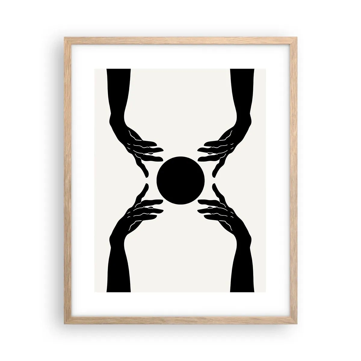 Pôster com moldura de carvalho claro - Sinal secreto - 40x50 cm