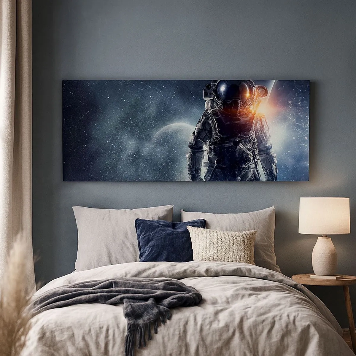 Quadro em tela - Aventura espacial - 100x40 cm