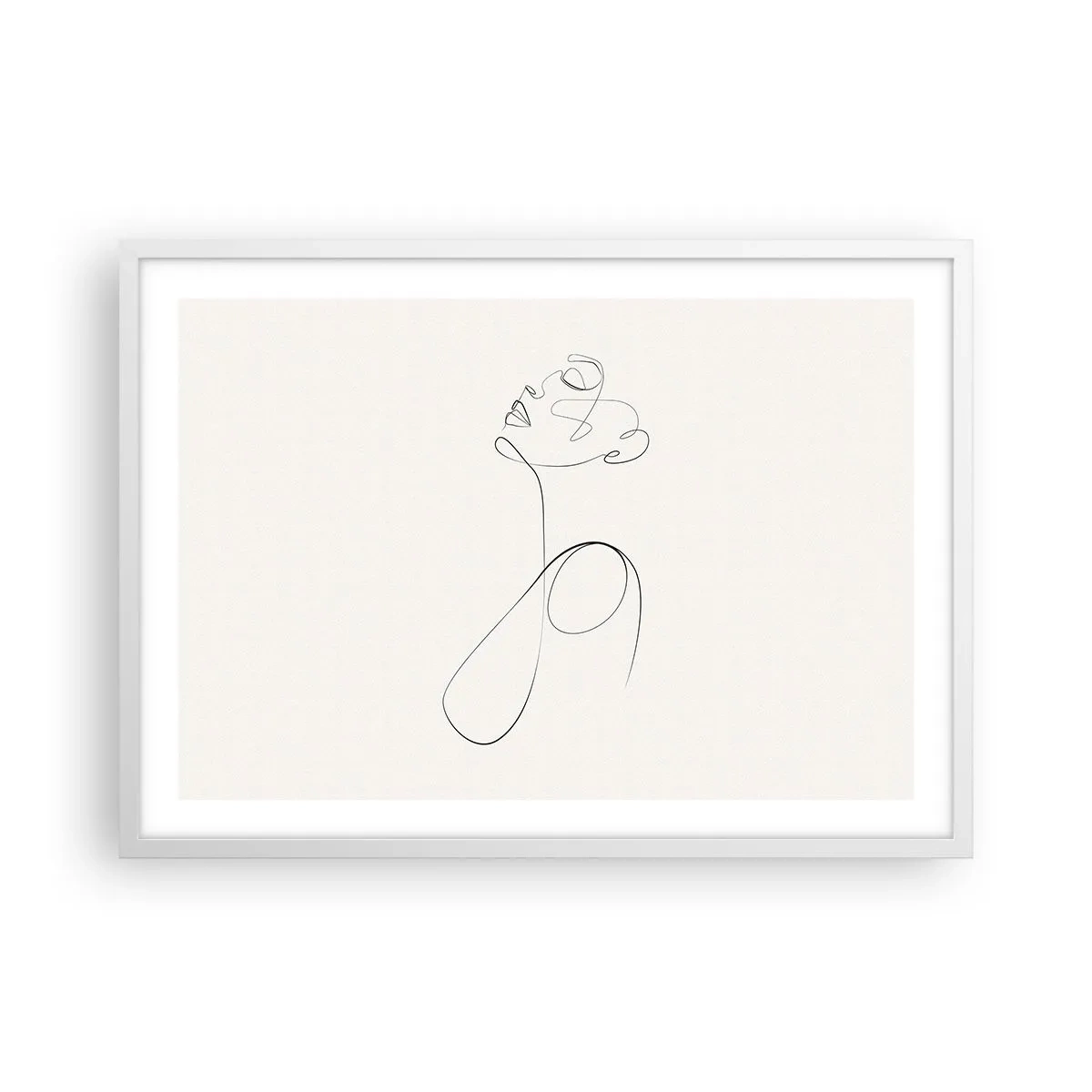 Pôster em moldura branca - Enrolada em sonhos - 70x50 cm