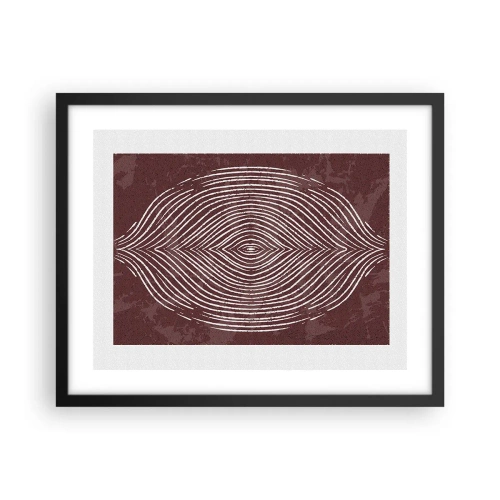 Pôster com moldura preta - O espaço fala - 50x40 cm