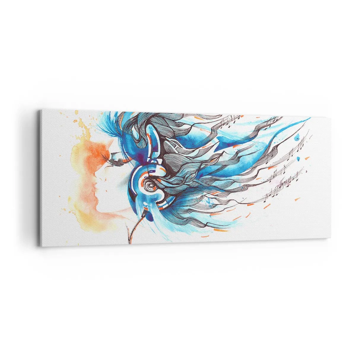 Quadro em tela - Deixe a música tocar - 120x50 cm