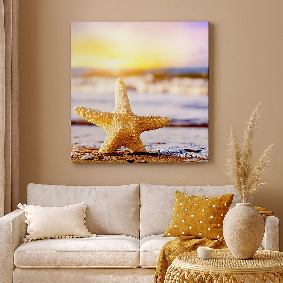 Quadro em tela - Presente do mar - 30x30 cm