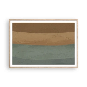 Pôster com moldura de carvalho claro - Composição horizontal - 100x70 cm