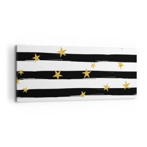 Quadro em tela - Todos nós nascemos sob uma estrela da sorte - 100x40 cm