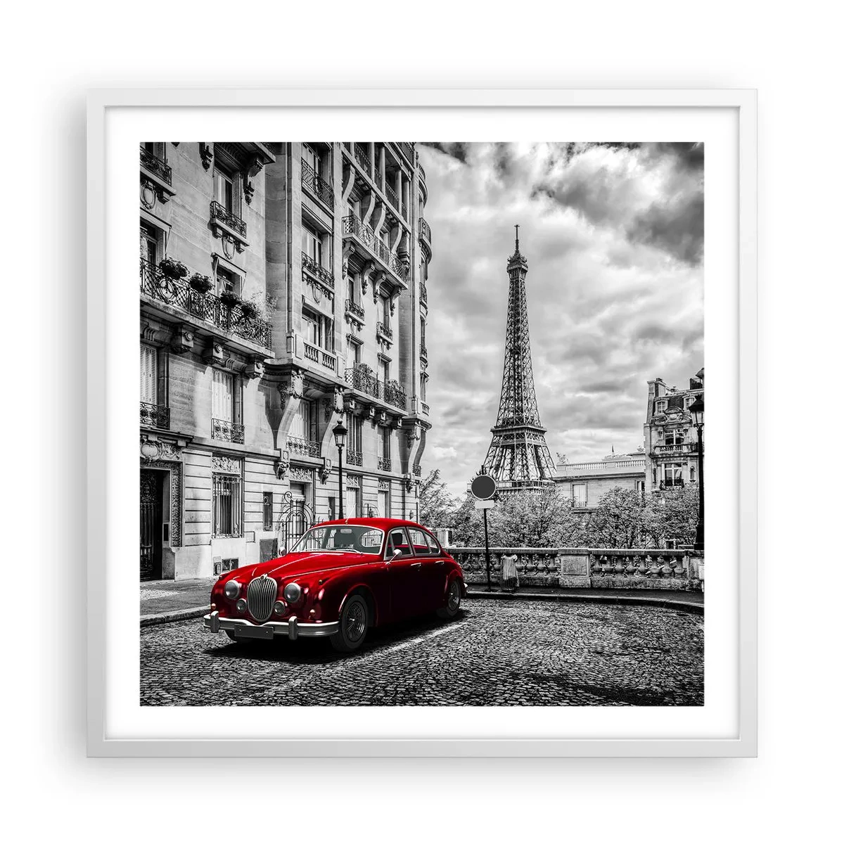 Pôster em moldura branca - Predador na cidade - 60x60 cm