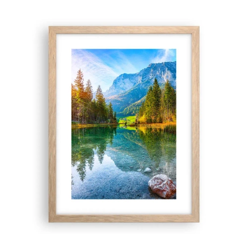 Pôster com moldura de carvalho claro - A suavidade do outono - 30x40 cm