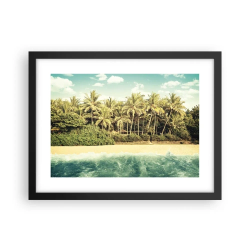 Pôster com moldura preta - Ou talvez aqui? - 40x30 cm