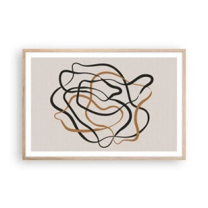 Pôster com moldura de carvalho claro - Tudo deu errado - 91x61 cm