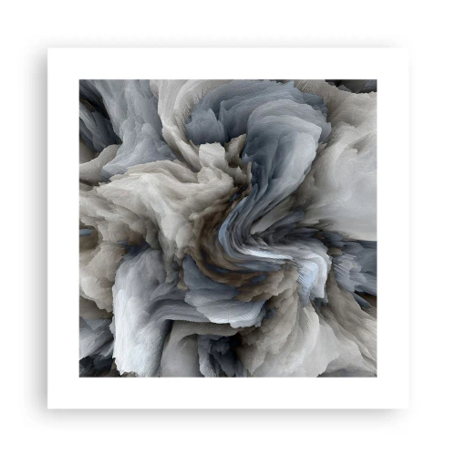 Pôster - Pedra e flor - 40x40 cm