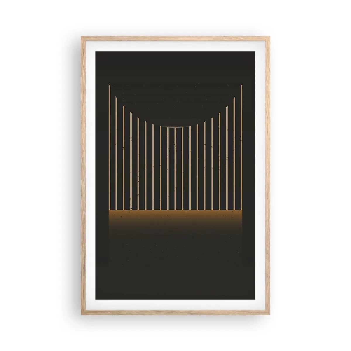 Pôster com moldura de carvalho claro - Explorar a escuridão - 61x91 cm