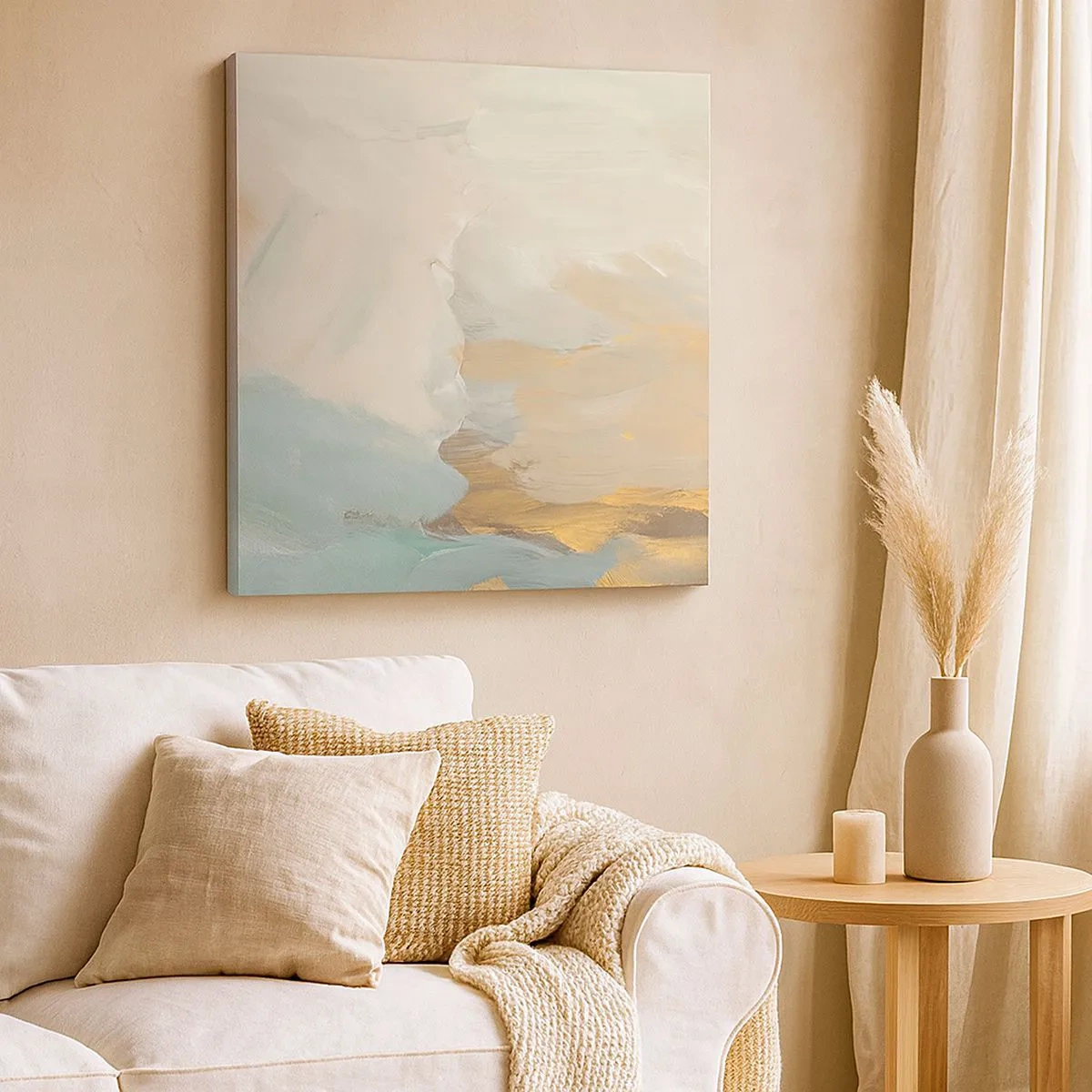 Quadro em tela - Abstração – a terra da gentileza - 30x30 cm