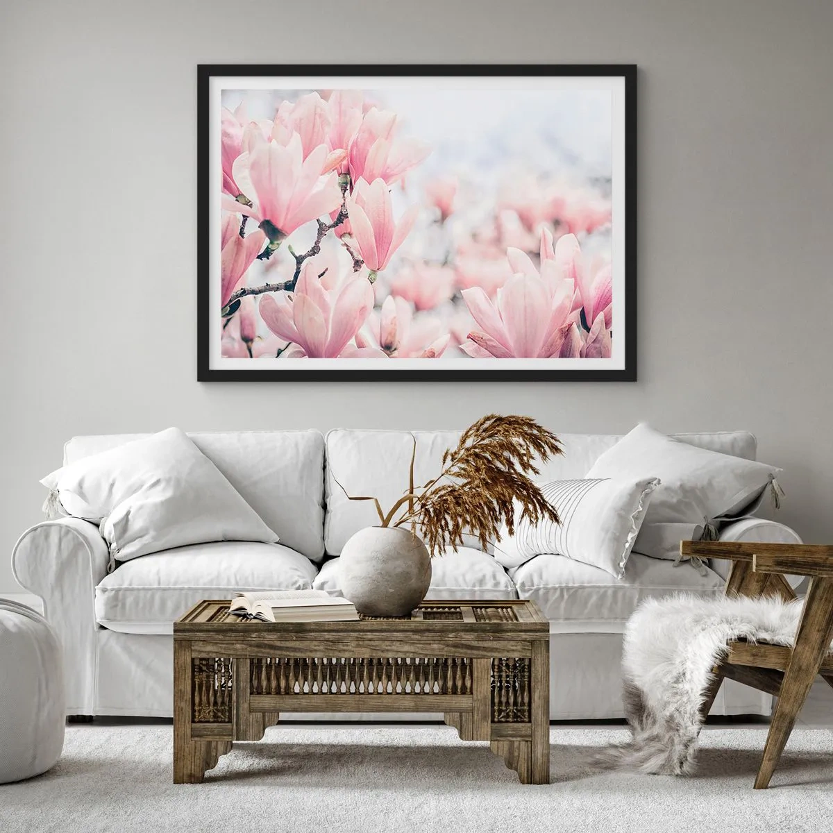 Pôster com moldura preta - O ideal da subtileza - 70x50 cm