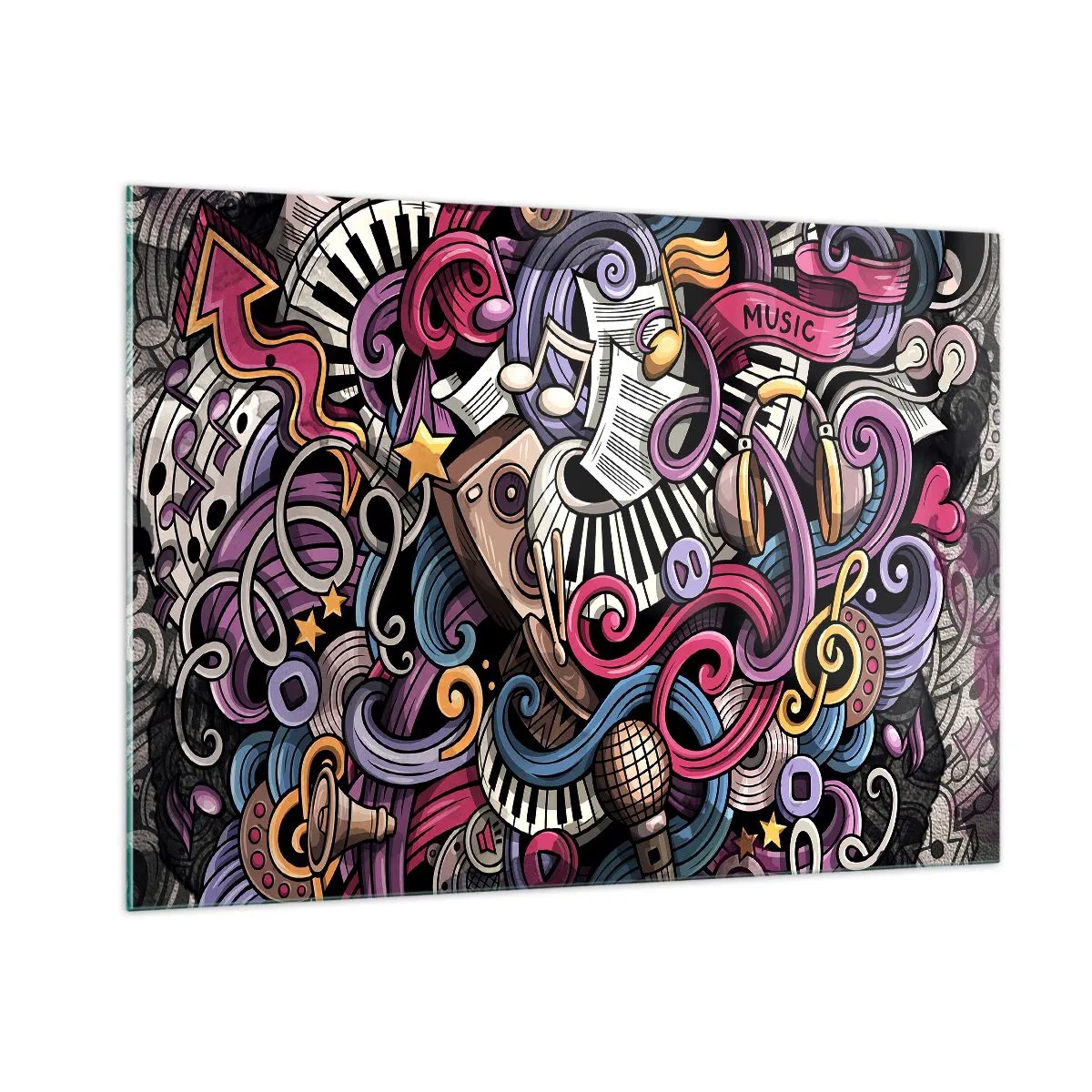 Quadro em vidro - Melodia complicada - 100x70 cm