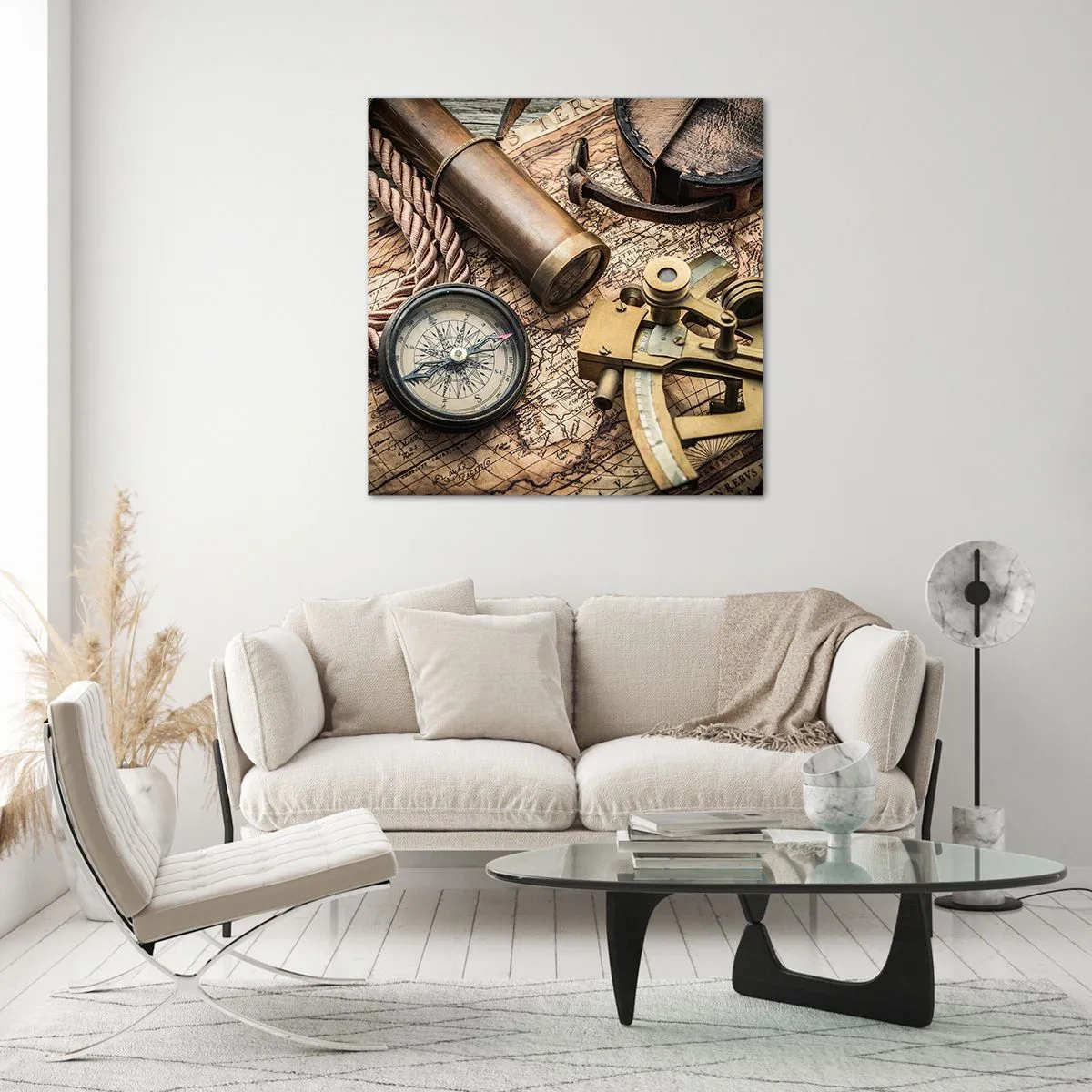 Quadro em vidro - Definir um rumo - 30x30 cm