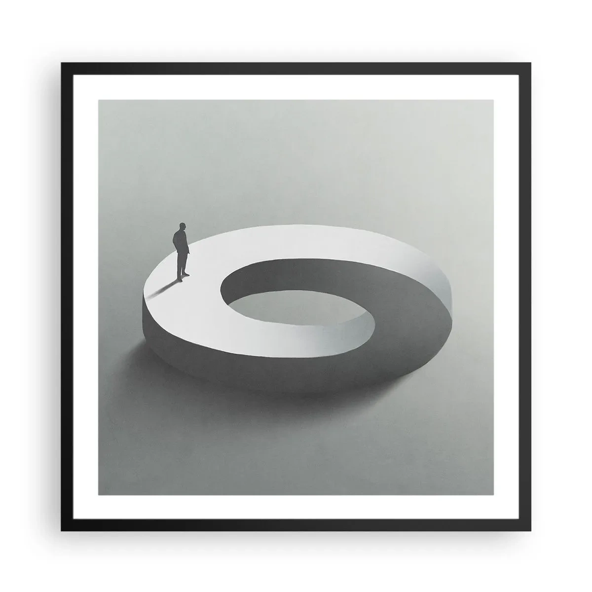 Pôster com moldura preta - Seja inteligente - 60x60 cm