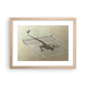 Pôster com moldura de carvalho claro - Supera-te - 40x30 cm