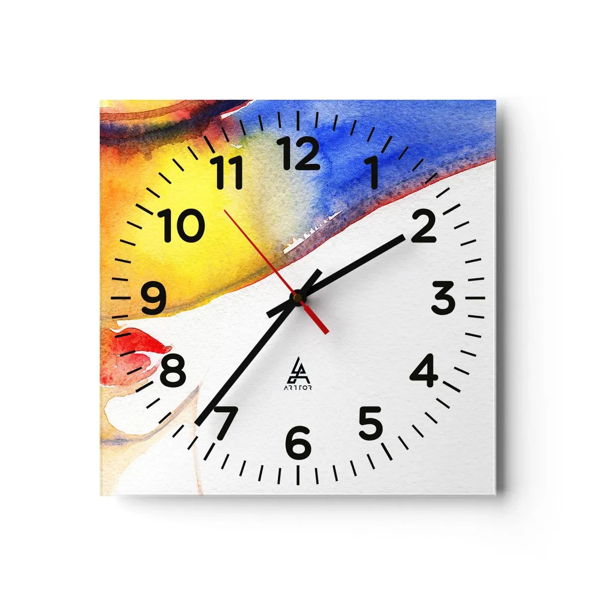 Relógio de parede - Relógio em vidro - Retrato de uma dama    - 30x30 cm