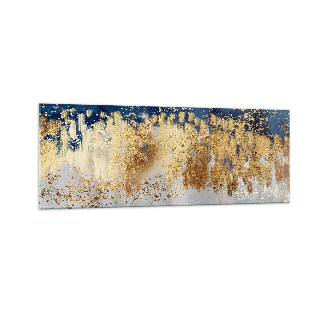 Quadro em vidro - Uma composição moderna com brilho - 140x50 cm