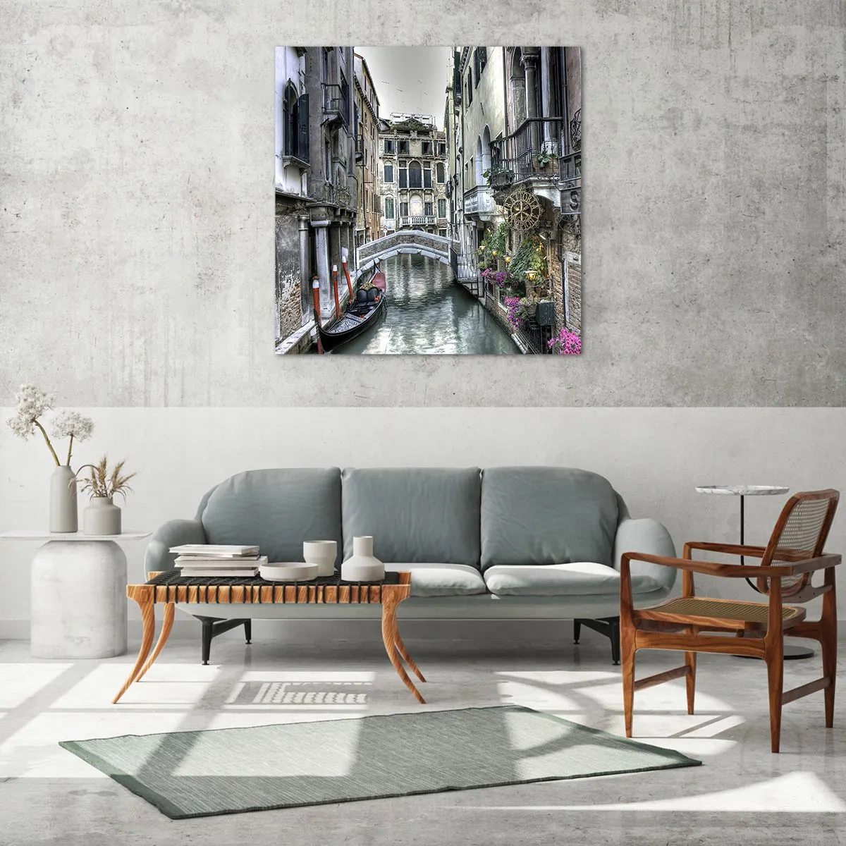 Quadro em vidro - Há séculos em devaneio silencioso - 40x40 cm