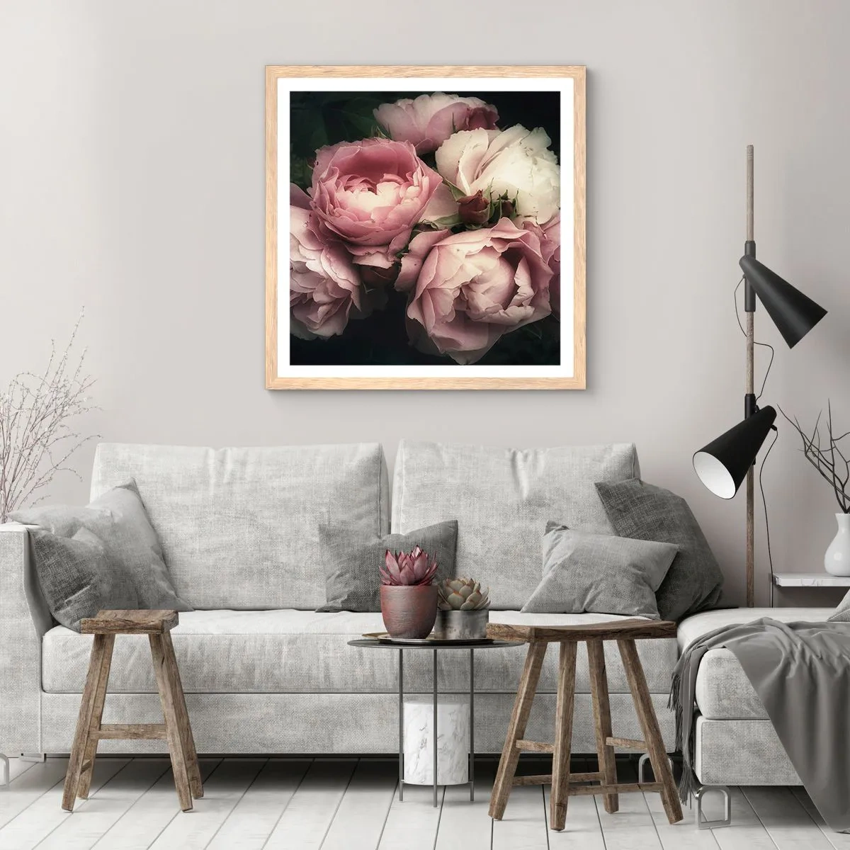 Pôster com moldura de carvalho claro - O encanto da belle epoque - 40x40 cm