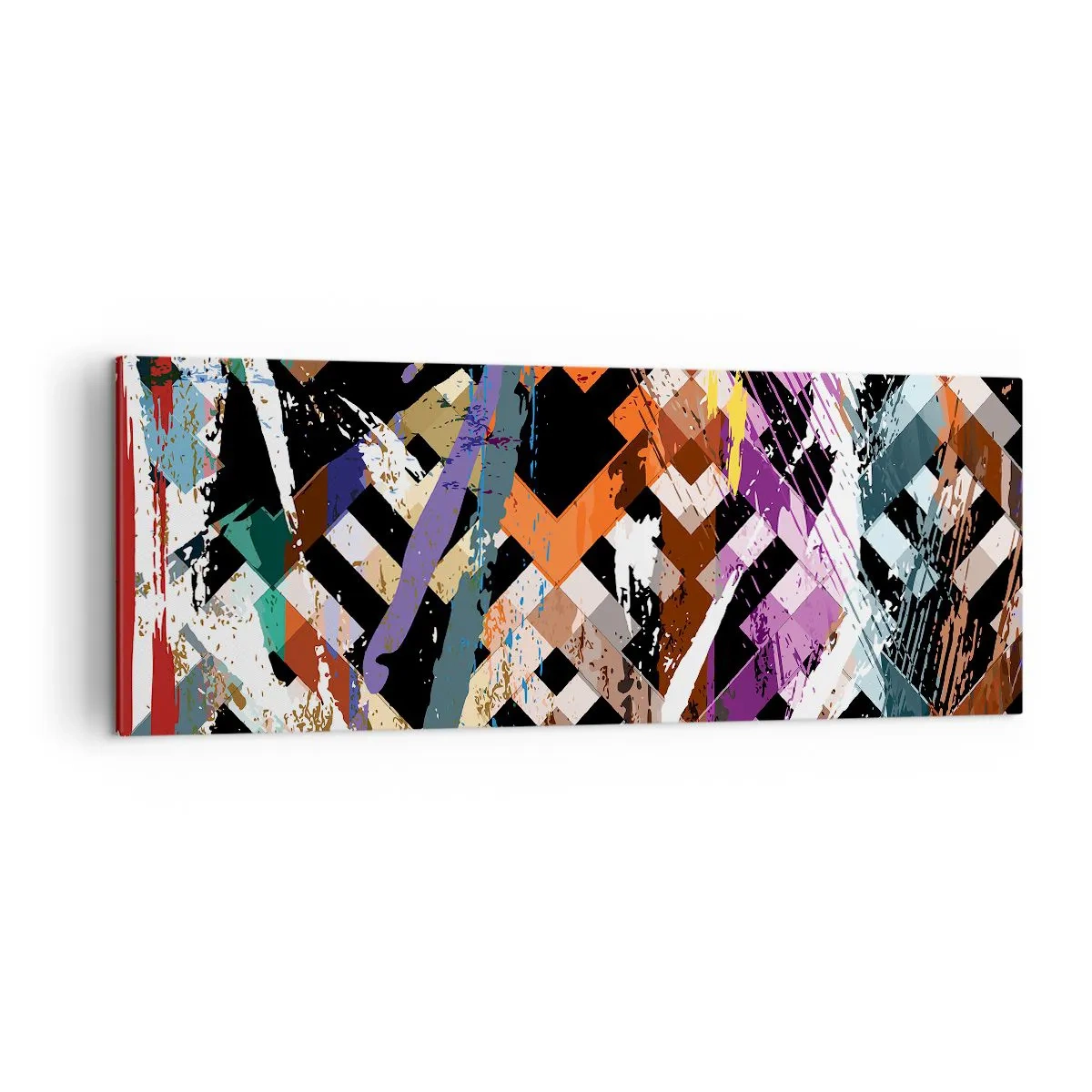 Quadro em tela - Ao quadrado - 140x50 cm