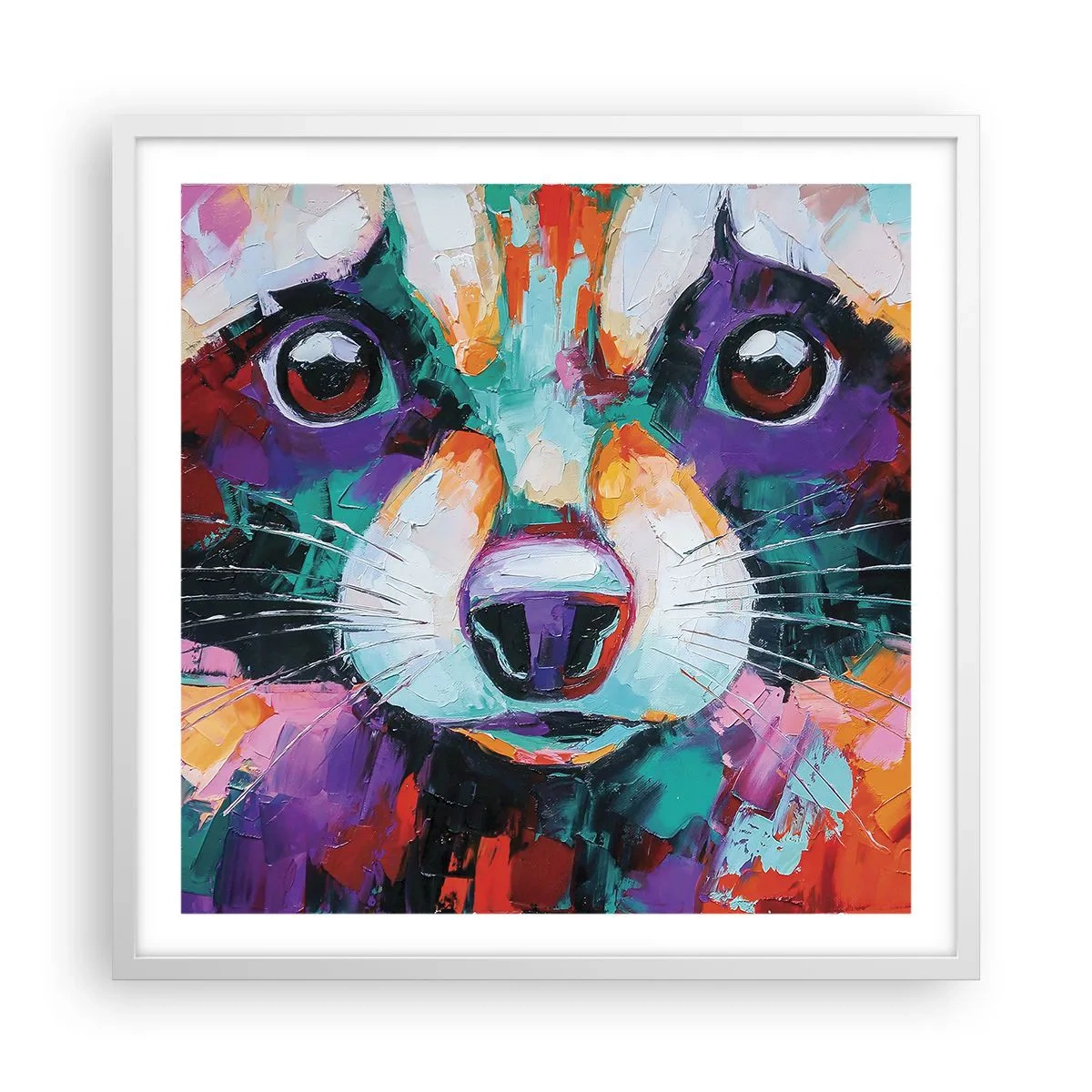 Pôster em moldura branca - Apenas boas emoções - 60x60 cm