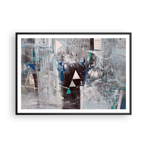 Pôster com moldura preta - A ordem superior dos triângulos - 100x70 cm