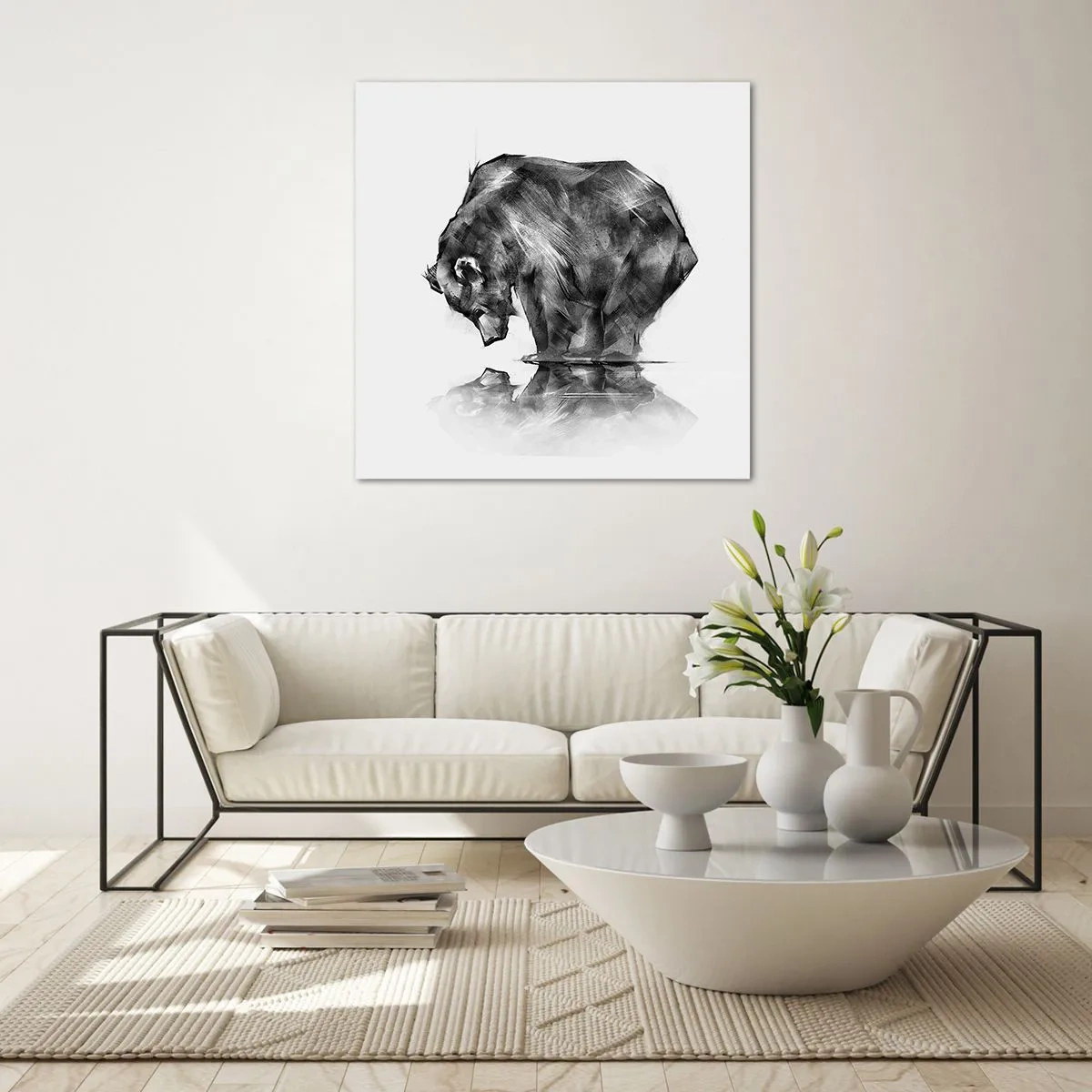 Quadro em vidro - É bom ver alguém próximo - 60x60 cm