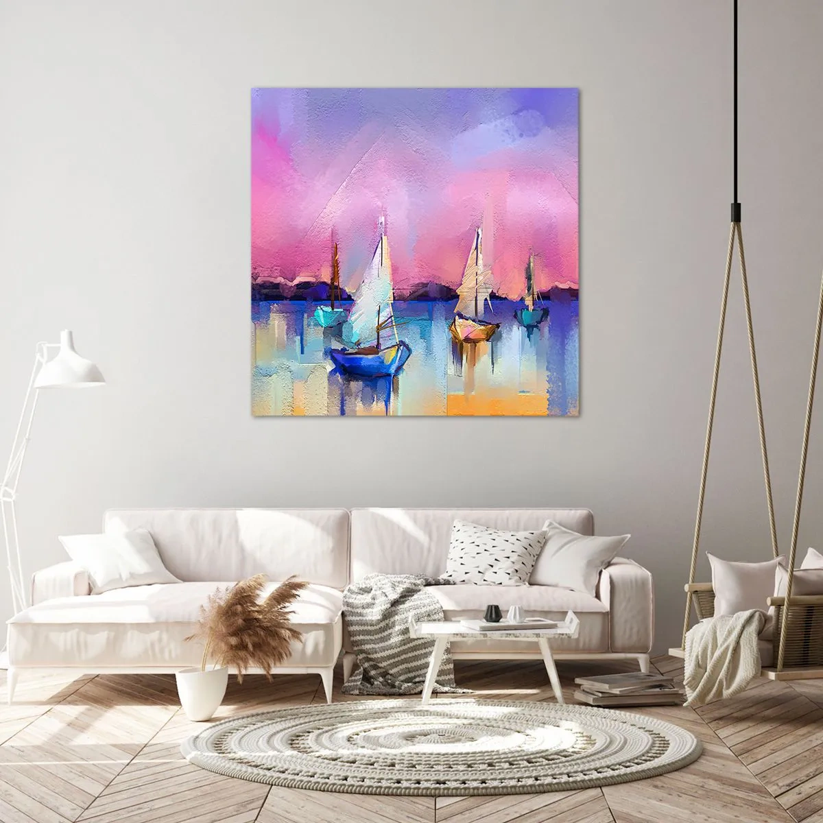 Quadro em tela - Direção: águas largas - 40x40 cm