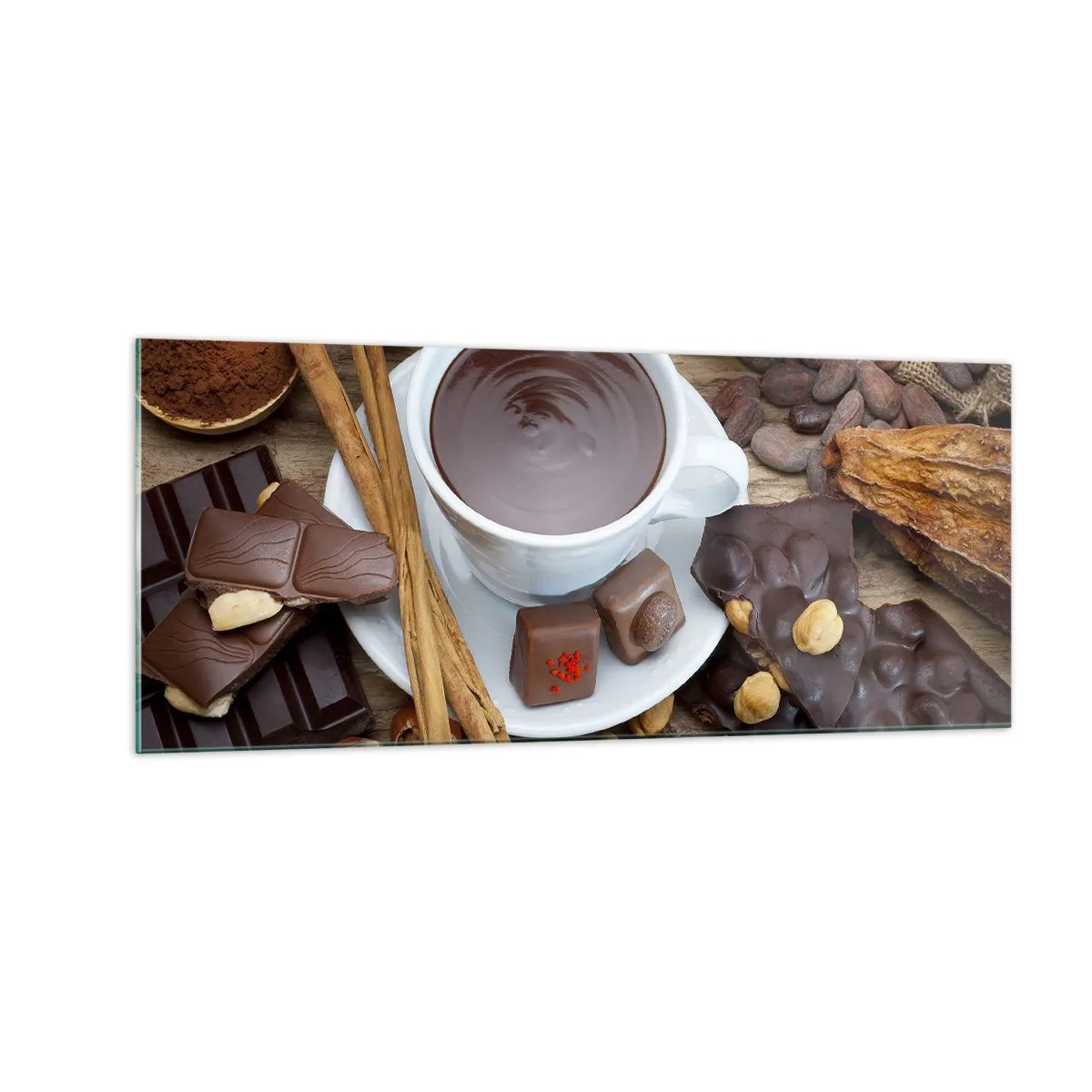 Quadro em vidro - Da fábrica de chocolate de conto de fadas - 100x40 cm