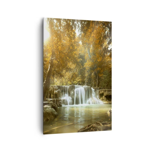 Quadro em tela - A cascata do parque - 80x120 cm
