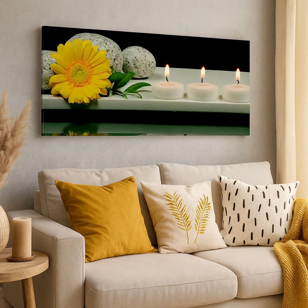 Quadro em tela - Acalmando os sentidos - 100x40 cm