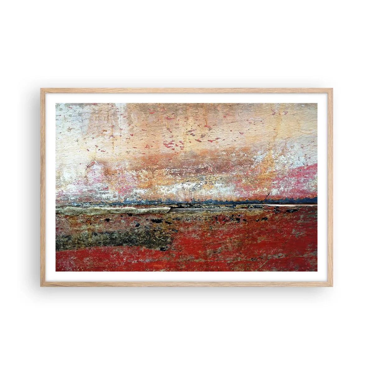 Pôster com moldura de carvalho claro - Talvez seja o mar - 91x61 cm